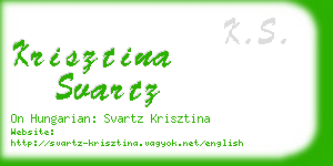 krisztina svartz business card